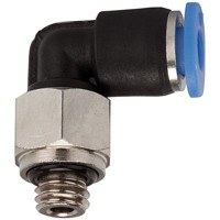 Produktbild von RIEGLER® - Steck-L-Einschraubverschraubung drehbar KS/MS Blaue Serie mini M3 Sc