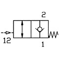 Produktbild von RIEGLER® - Pneumatisch entsperrbares Rückschlagventil Gewinde-Schlauch, G 1/4",