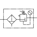 Produktbild von RIEGLER® - Filterregler »multifix«, PC-Behälter, BG 5, G 1", 0,5 - 16 bar, HA