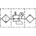 Produktbild von RIEGLER® - Wartungseinheit 3-teilig »G« Metallbehälter, BG 600, G 3/4", 1,5-9 b