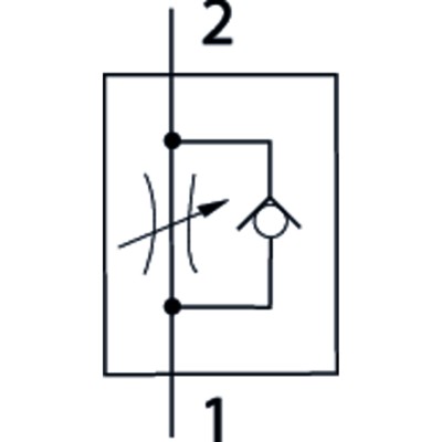 Produktbild von RIEGLER® - Drosselrückschlagventil einseitig, Schlauch-Gewinde, G 1/8", Schlauc