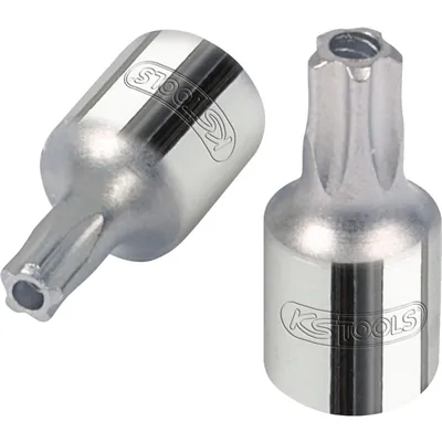 Produktbild von KSTOOLS® - 1/4" CHROMEplus Bit-Stecknuss Fünfstern, Stirnlochbohrung,TS25