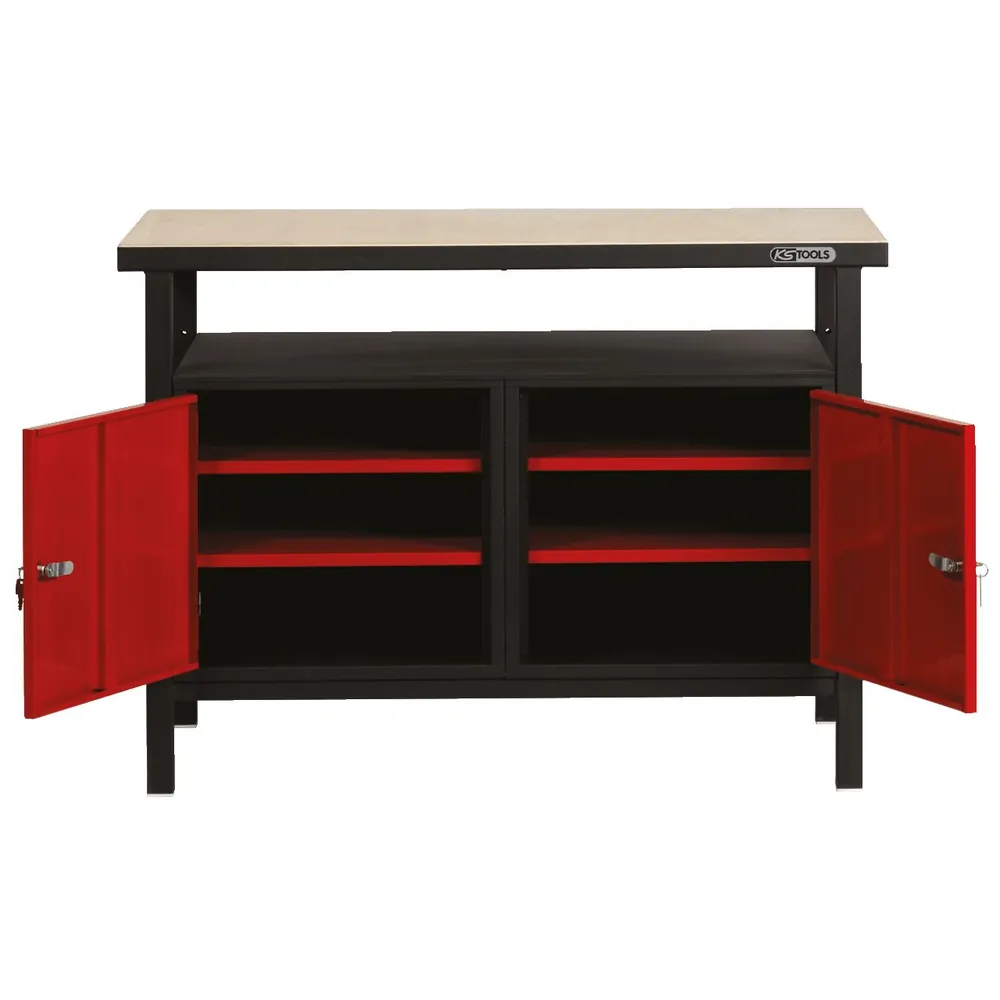 KSTOOLS Profi-Werkbank mit 2 Türen, H840xB1200xT600mm Produktbild img13 L