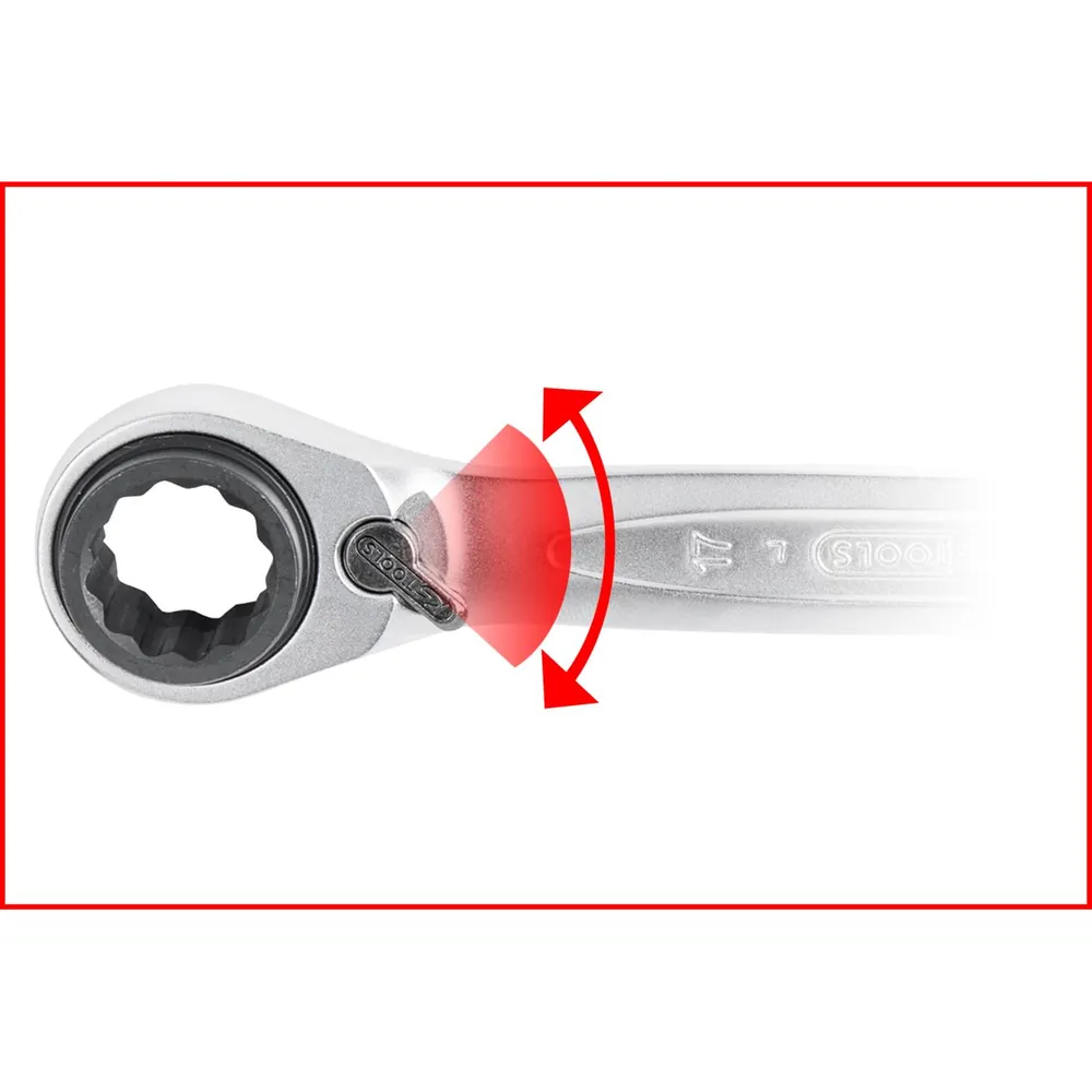 KSTOOLS 4 in 1 GEARplus umschaltbar Doppel-Ratschenringschlüssel, 10x13x17x19mm Produktbild img3 L