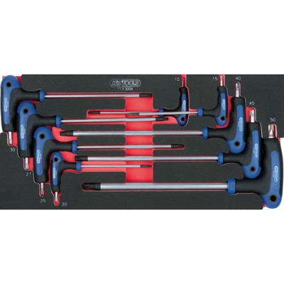 Produktbild von KSTOOLS® - SCS T-Griff-Innensechskant Winkelstiftschlüssel, 9-teilig in 1/3 Sys