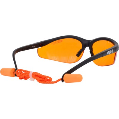 Produktbild von KSTOOLS® - Schutzbrille-orange, mit Ohrstöpsel