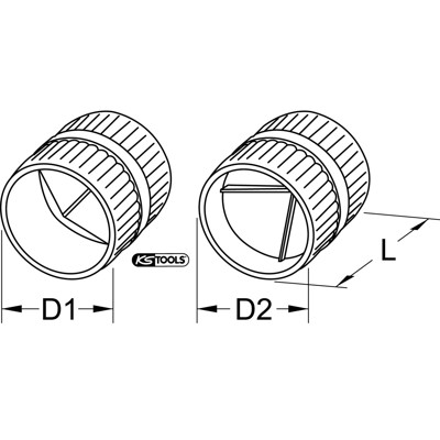 Produktbild von KSTOOLS® - Innen- und Außen-Entgrater, Kunststoff, 3-42mm