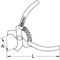 Produktbild von KSTOOLS® - Niet-Lösezange, blau, gerade, 100mm