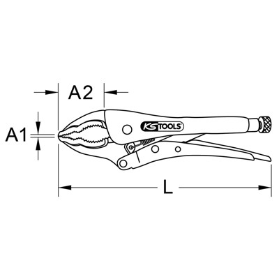 Produktbild von KSTOOLS® - Großmaul-Gripzange, 235mm