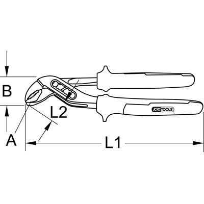 Produktbild von KSTOOLS® - Wasserpumpenzange, 1.1/2''