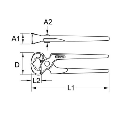 Produktbild von KSTOOLS® - Schwere-Beißzange, 200mm 116.1300