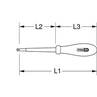 Produktbild von KSTOOLS® - Schraubendreher mit Schutzisolierung für Innen-Torx-Schrauben, T30