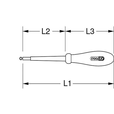 Produktbild von KSTOOLS® - Schraubendreher mit Schutzisolierung für Innen-Torx-Schrauben, T25