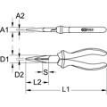 Produktbild von KSTOOLS® - ERGOTORQUE VDE Flachrundzange, 165mm