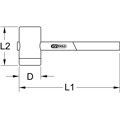 Produktbild von KSTOOLS® - Kunststoffhammer mit Schutzisolierung, Kopf Ø 55mm