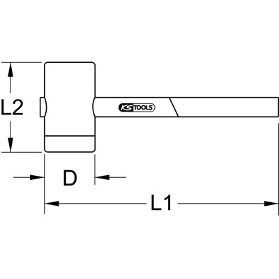Produktbild von KSTOOLS® - Kunststoffhammer mit Schutzisolierung, Kopf Ø 55mm