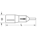 Produktbild von KSTOOLS® - 1/2" Bit-Stecknuss mit Schutzisolierung für Innensechskant-Schrauben