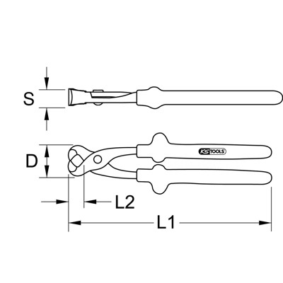 Produktbild von KSTOOLS® - 1000V Monierzange, 250mm