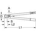 Produktbild von KSTOOLS® - Kabelschere mit Schutzisolierung, 500mm