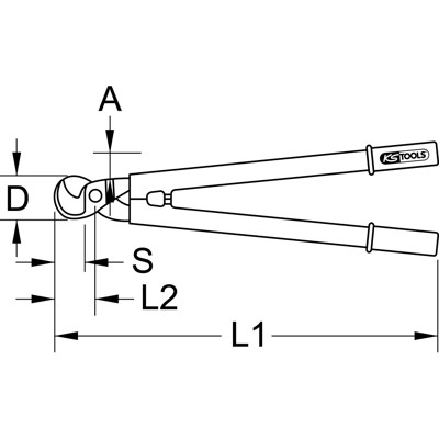 Produktbild von KSTOOLS® - Kabelschere mit Schutzisolierung, 500mm