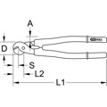 Produktbild von KSTOOLS® - Drahtseil-Kabelschere mit Schutzisolierung, 600mm