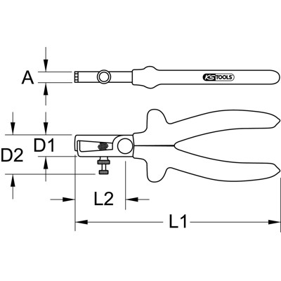 Produktbild von KSTOOLS® - 1000V Abisolierzange, 9,5mm