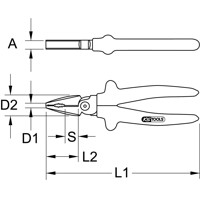 Produktbild von KSTOOLS® - 1000V Kraft-Kombinationszange, 250mm