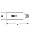 Produktbild von KSTOOLS® - Reduzieradapter mit Schutzisolierung, 1/2"F x 3/8"M