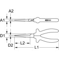 Produktbild von KSTOOLS® - 1000V Langbeck-Flachzange, 160mm