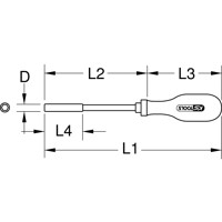 Produktbild von KSTOOLS® - 1/4" Bit-Schraubendreher mit Schutzisolierung und Magazin