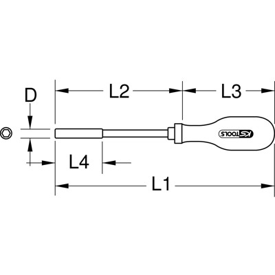 Produktbild von KSTOOLS® - 1/4" Bit-Schraubendreher mit Schutzisolierung und Magazin