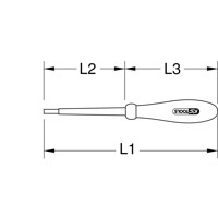 Produktbild von KSTOOLS® - Innensechskant-Schraubendreher mit Schutzisolierung, 2,5mm