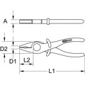 Produktbild von KSTOOLS® - Kunststoff-Flachzange mit Schutzisolierung, 180mm