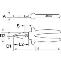 Produktbild von KSTOOLS® - 1000V Kombizange, 185mm