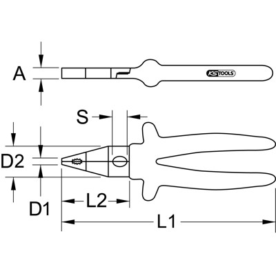 Produktbild von KSTOOLS® - 1000V Kombizange, 185mm