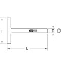 Produktbild von KSTOOLS® - T-Griff-Steckschlüssel mit Schutzisolierung, 19 x 300mm