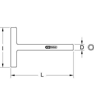 Produktbild von KSTOOLS® - T-Griff-Steckschlüssel mit Schutzisolierung, 19 x 300mm