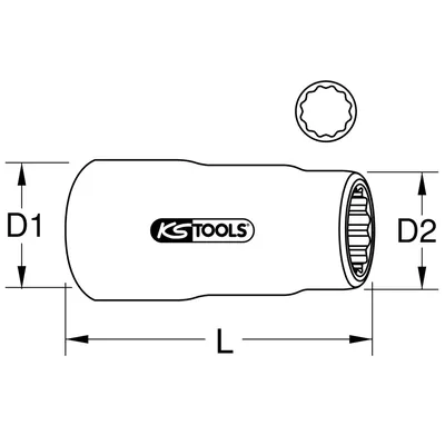 Produktbild von KSTOOLS® - 3/8" Stecknuss mit Schutzisolierung, 16mm