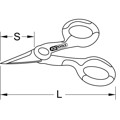 Produktbild von KSTOOLS® - Universal-Werkstattschere, 140mm, rot