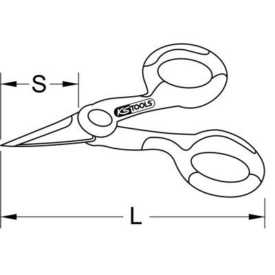 Produktbild von KSTOOLS® - Universal-Werkstattschere, 140mm, rot
