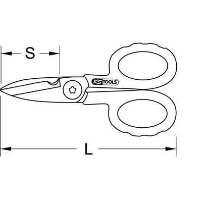 Produktbild von KSTOOLS® - Universal-Werkstattschere, 143mm