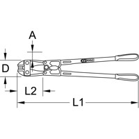 Produktbild von KSTOOLS® - Bolzenschneider mit Rohrgriff, 65mm