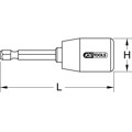 Produktbild von KSTOOLS® - 1/4" Stockschraubendreher, magnetisch, M8