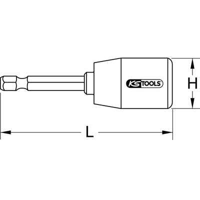 Produktbild von KSTOOLS® - 1/4" Stockschraubendreher, magnetisch, M8