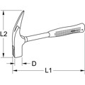 Produktbild von KSTOOLS® - Latthammer, magnetisch, 600g