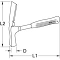 Produktbild von KSTOOLS® - Maurerhammer, Berliner Form, 600g