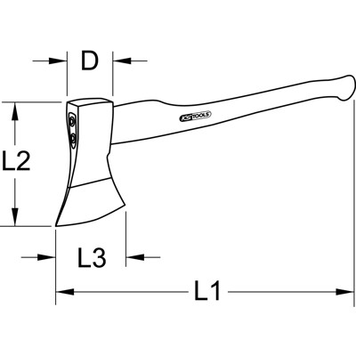 Produktbild von KSTOOLS® - Holzaxt, 1250g