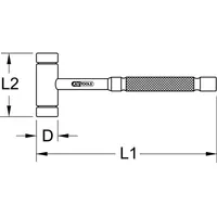 Produktbild von KSTOOLS® - BRONZEplus Maschinistenhammer, 300g, amerikanische Form