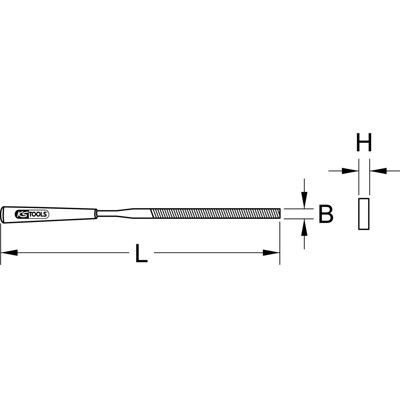 Produktbild von KSTOOLS® - Flach-Nadelfeile, 5x1mm