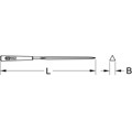 Produktbild von KSTOOLS® - Dreikant-Nadelfeile extra schlank, 2mm